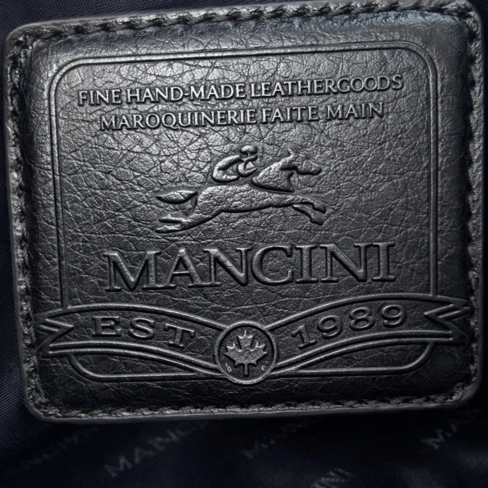 Mancini laptop messenger genuine leather bag briefcase